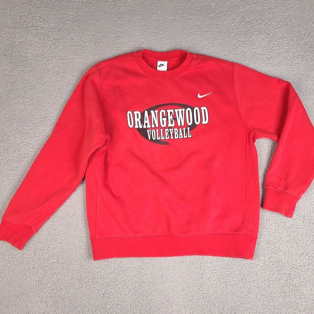 Vintage Nike Orangewood Volleyball Sweatshirt Womens Large Red Pullover